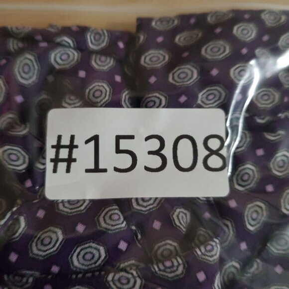 Dressbarn Top Womens Large Purple Long Sleeve Lightweight Polyester Blouse - Picture 9 of 9